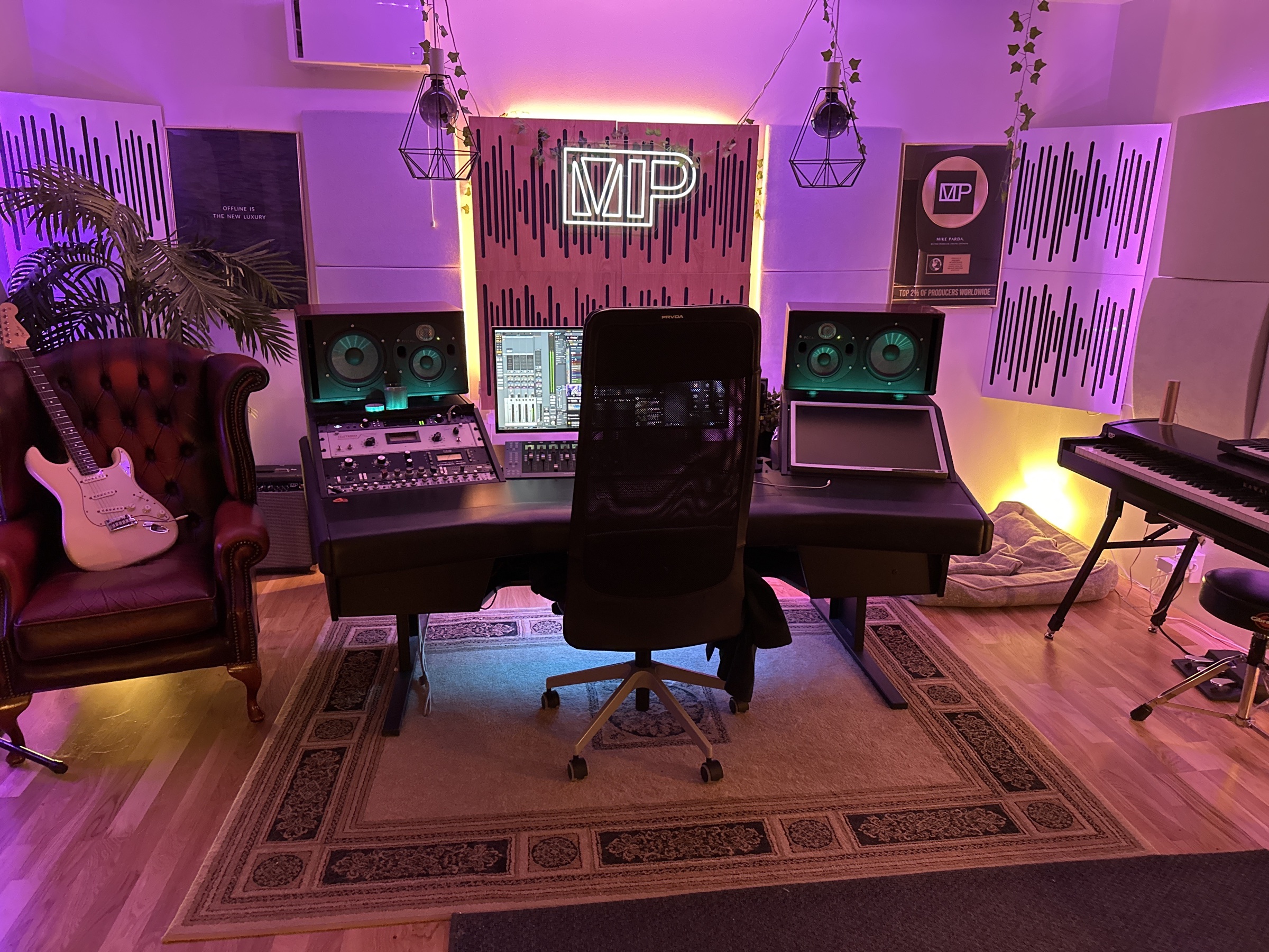 Kontrollrommet i MP Studio Bergen